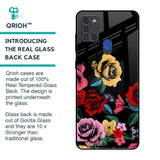 Floral Decorative Glass Case For Samsung A21s