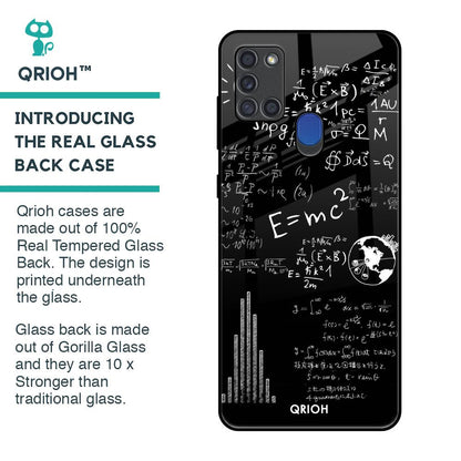 Funny Math Glass Case for Samsung A21s