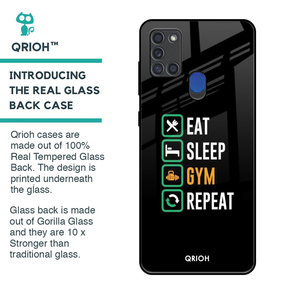 Daily Routine Glass Case for Samsung A21s
