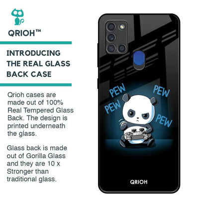 Pew Pew Glass Case for Samsung A21s