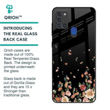 Floating Floral Print Glass Case for Samsung A21s