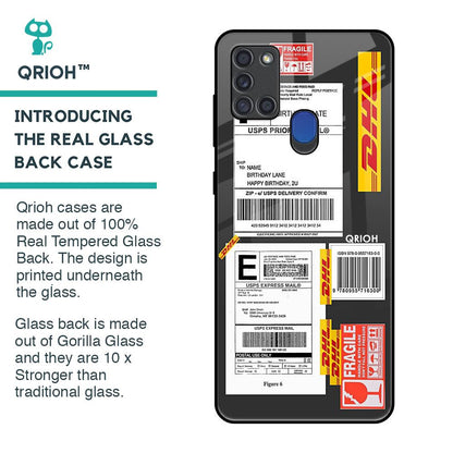 Cool Barcode Label Glass Case For Samsung A21s
