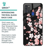 Black Cherry Blossom Glass Case for Samsung A21s