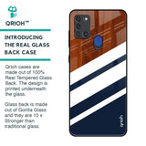 Bold Stripes Glass Case for Samsung A21s