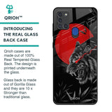 Red Moon Tiger Glass Case for Samsung A21s