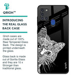 Kitten Mandala Glass Case for Samsung A21s