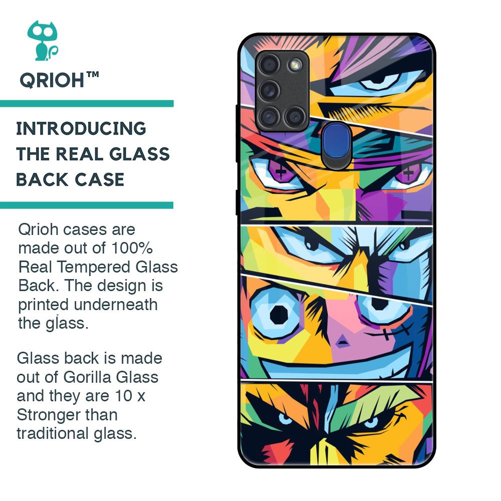 Anime Legends Glass Case for Samsung A21s