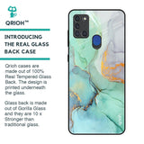 Green Marble Glass Case for Samsung A21s