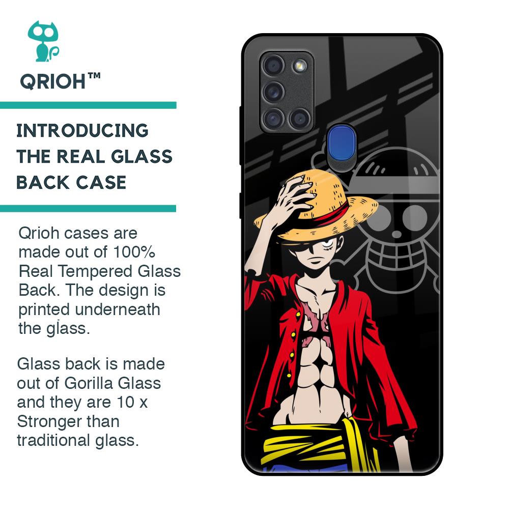 Hat Crew Glass Case for Samsung A21s