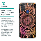 Floral Mandala Glass Case for Samsung A21s