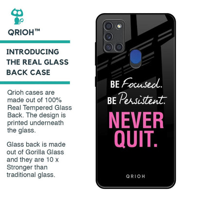 Be Focused Glass Case for Samsung A21s