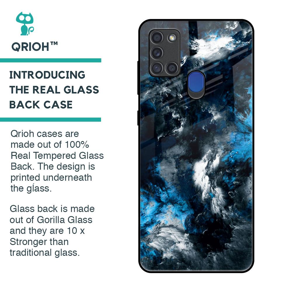 Cloudy Dust Glass Case for Samsung A21s
