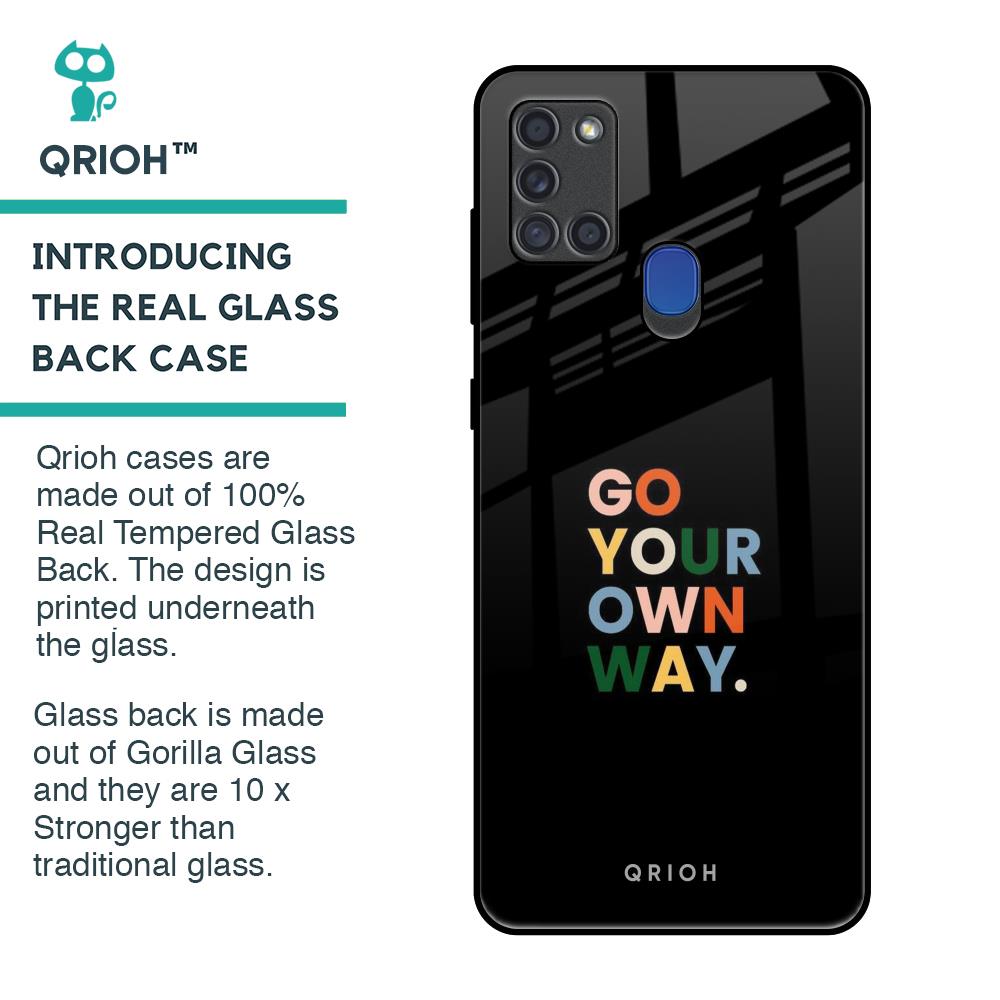 Go Your Own Way Glass Case for Samsung A21s