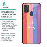 Lucky Abstract Glass Case for Samsung A21s