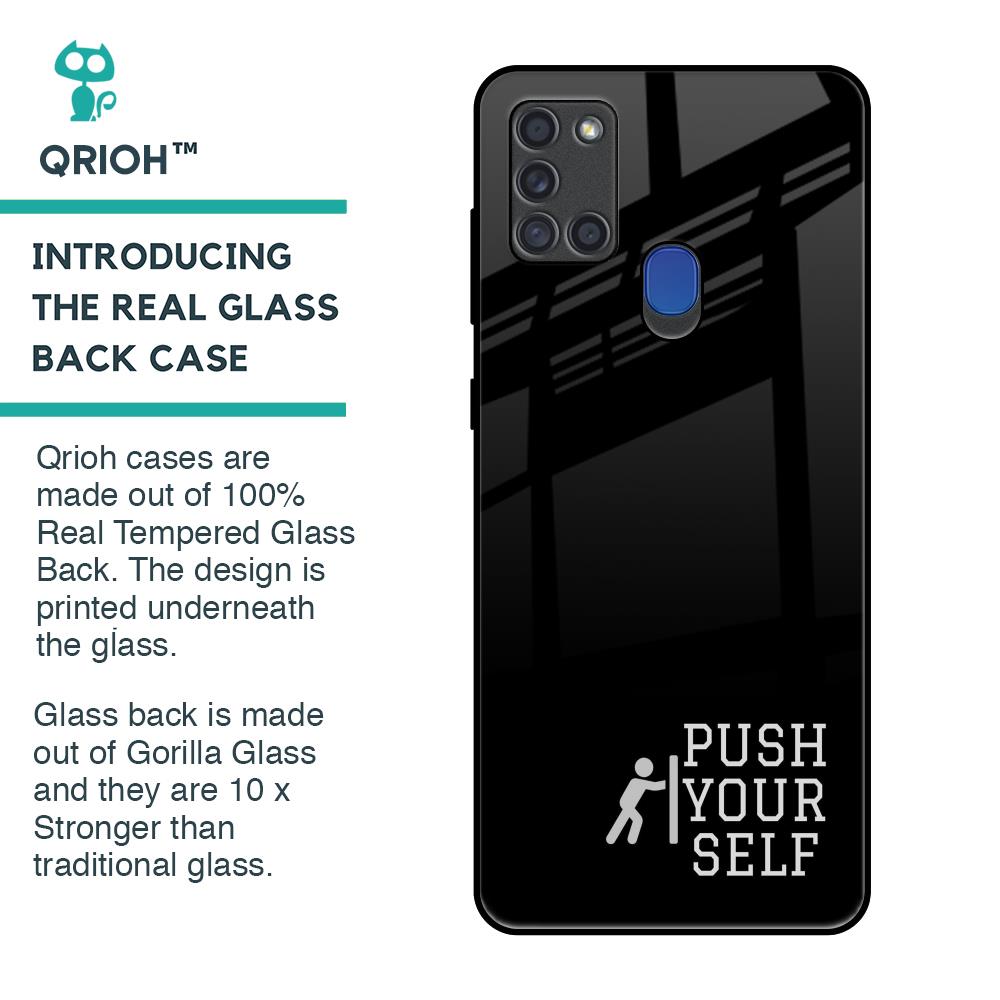 Push Your Self Glass Case for Samsung A21s
