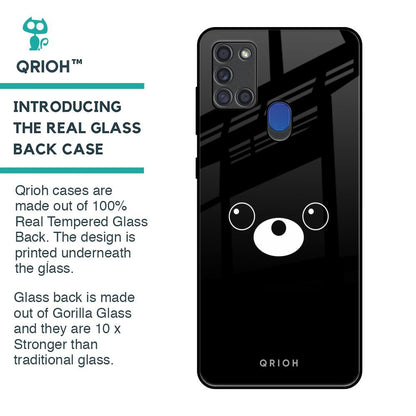 Cute Bear Glass Case for Samsung A21s