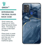 Deep Ocean Marble Glass Case for Samsung A21s