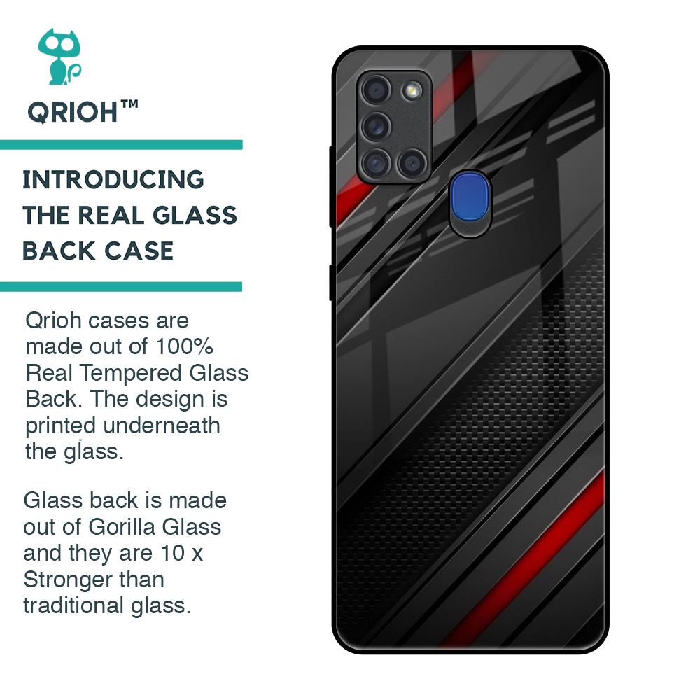 Modern Abstract Glass Case for Samsung A21s