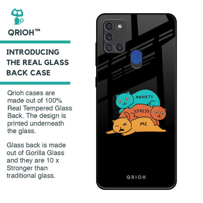 Anxiety Stress Glass Case for Samsung A21s