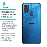 Blue Wave Abstract Glass Case for Samsung A21s