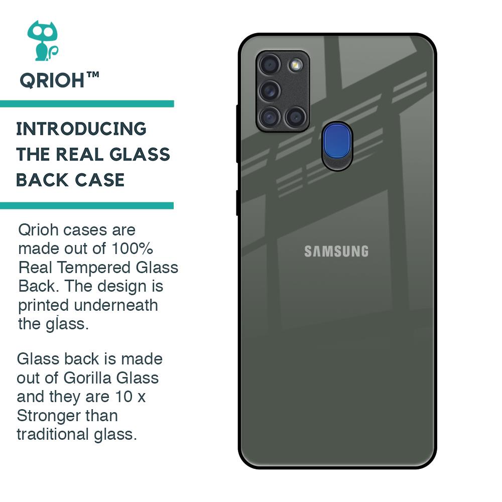 Charcoal Glass Case for Samsung A21s