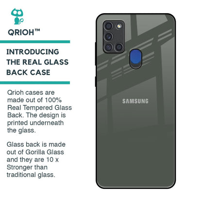 Charcoal Glass Case for Samsung A21s
