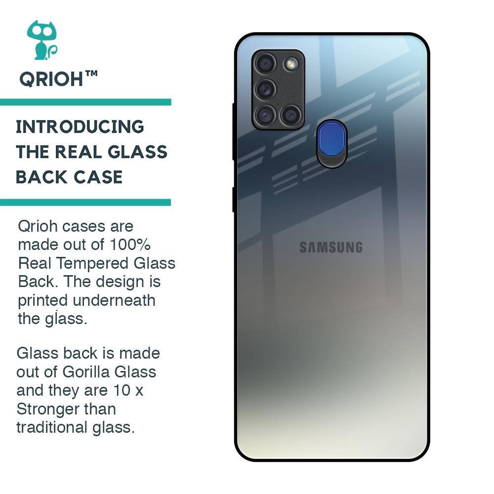 Tricolor Ombre Glass Case for Samsung A21s