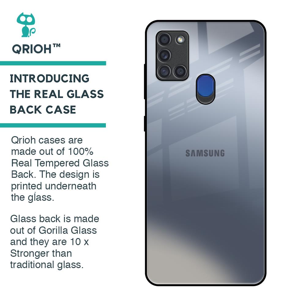 Space Grey Gradient Glass Case for Samsung A21s
