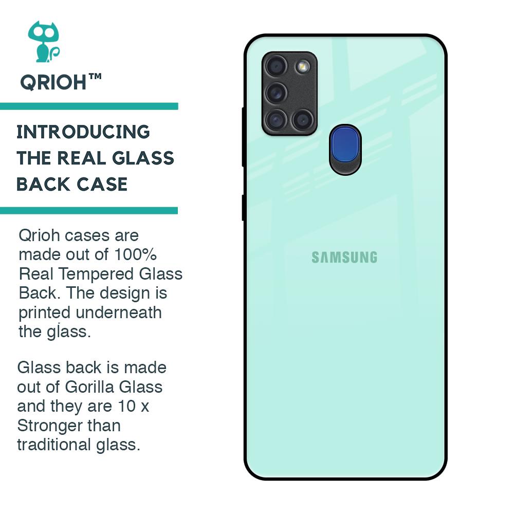 Teal Glass Case for Samsung A21s