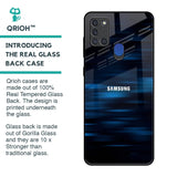 Blue Rough Abstract Glass Case for Samsung A21s