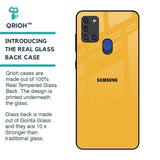 Fluorescent Yellow Glass case for Samsung A21s