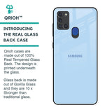 Pastel Sky Blue Glass Case for Samsung A21s
