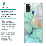 Green Marble Glass case for Samsung Galaxy A21s