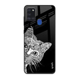 Kitten Mandala Samsung Galaxy A21s Glass Cases & Covers Online