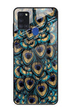 Peacock Feathers Samsung Galaxy A21s Glass Cases & Covers Online