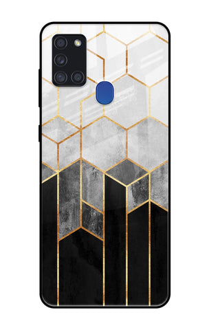 Tricolor Pattern Samsung Galaxy A21s Glass Cases & Covers Online