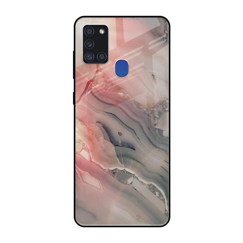 Pink And Grey Marble Samsung Galaxy A21s Glass Cases & Covers Online