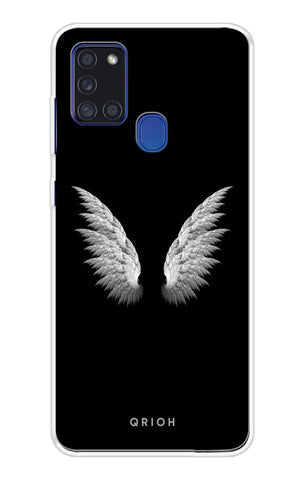 White Angel Wings Samsung A21s Back Cover