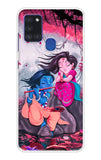 Radha Krishna Art Samsung A21s Back Cover