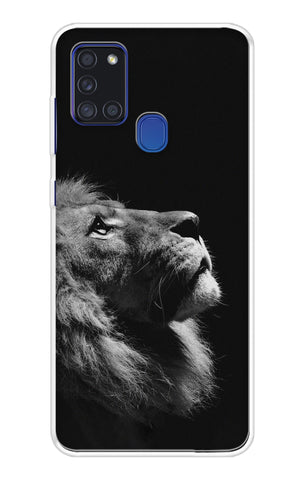 Lion Looking to Sky Samsung A21s Back Cover