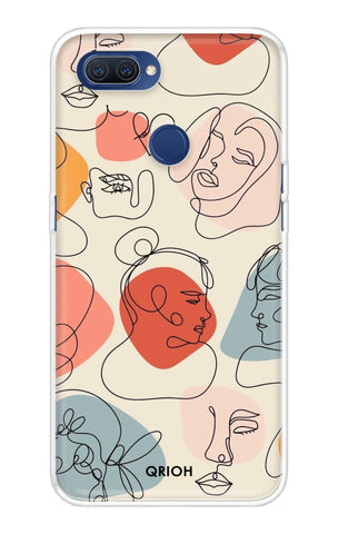 Abstract Faces Oppo A11k Back Cover