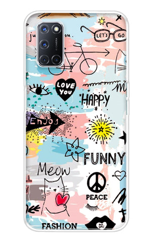 Happy Doodle Oppo A52 Back Cover