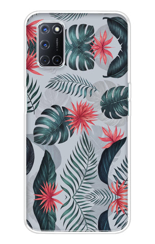 Retro Floral Leaf Oppo A52 Back Cover
