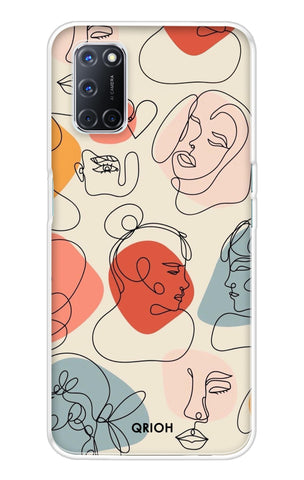 Abstract Faces Oppo A52 Back Cover
