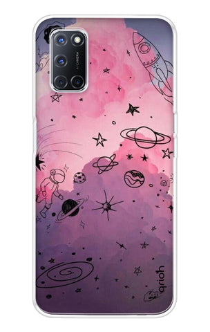 Space Doodles Art Oppo A52 Back Cover