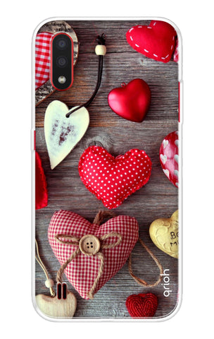 Valentine Hearts Samsung Galaxy M01 Back Cover