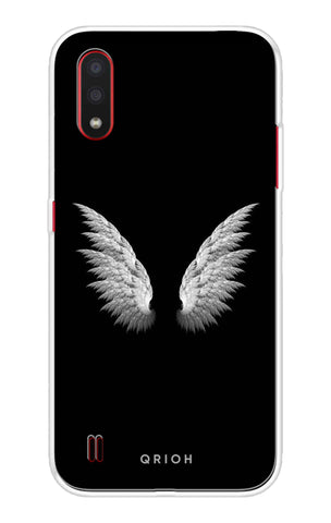 White Angel Wings Samsung Galaxy M01 Back Cover