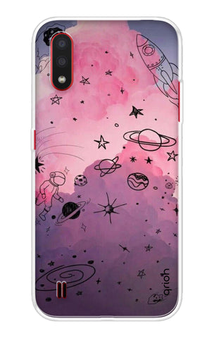 Space Doodles Art Samsung Galaxy M01 Back Cover