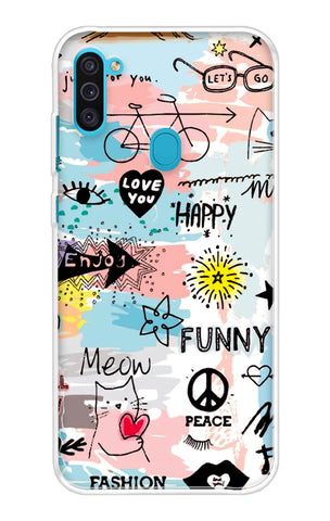 Happy Doodle Samsung Galaxy M11 Back Cover