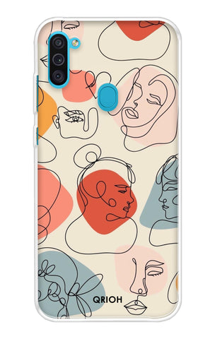 Abstract Faces Samsung Galaxy M11 Back Cover